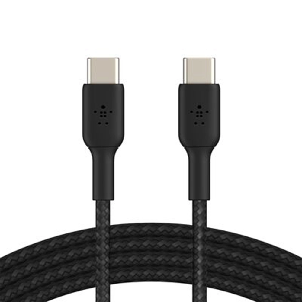 Cable USB Tipo C a Tipo C Trenzado 2m 3A Alta Resistencia y Carga Rápida